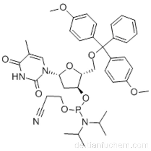 Thymidin, 5&#39;-O- [Bis (4-methoxyphenyl) phenylmethyl] -, 3 &#39;- [2-cyanoethyl-N, N-bis (1-methylethyl) phosphoramidit] CAS 98796-51-1